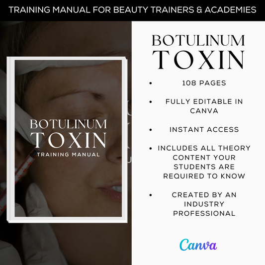 Botulinum Toxin Editable Canva Training Manual