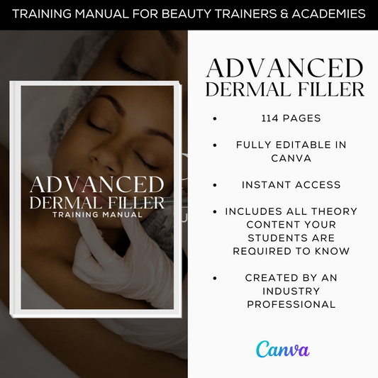 Advanced Dermal Filler Editable Canva Training Manual