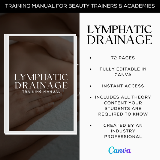 Brazilian Lymphatic Drainage Massage Editable Canva Training Manual