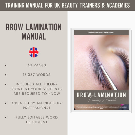 Brow Lamination Editable Training Manual