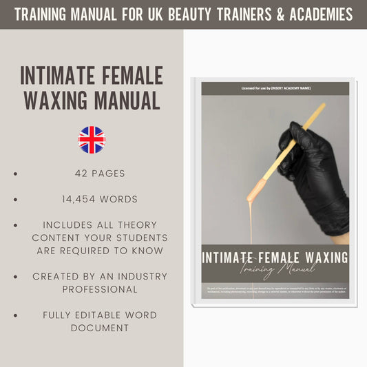 Intimate Female Waxing Editable Training Manual