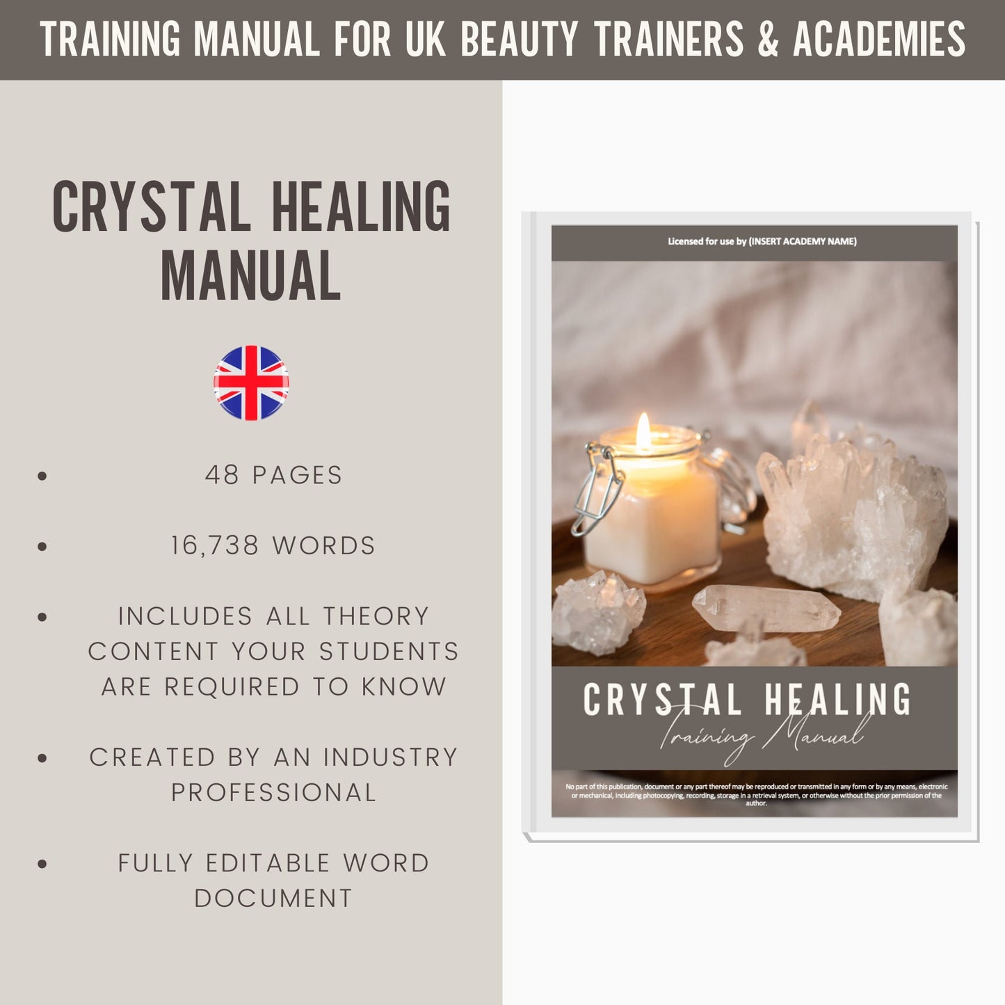 Crystal Healing Editable Training Manual