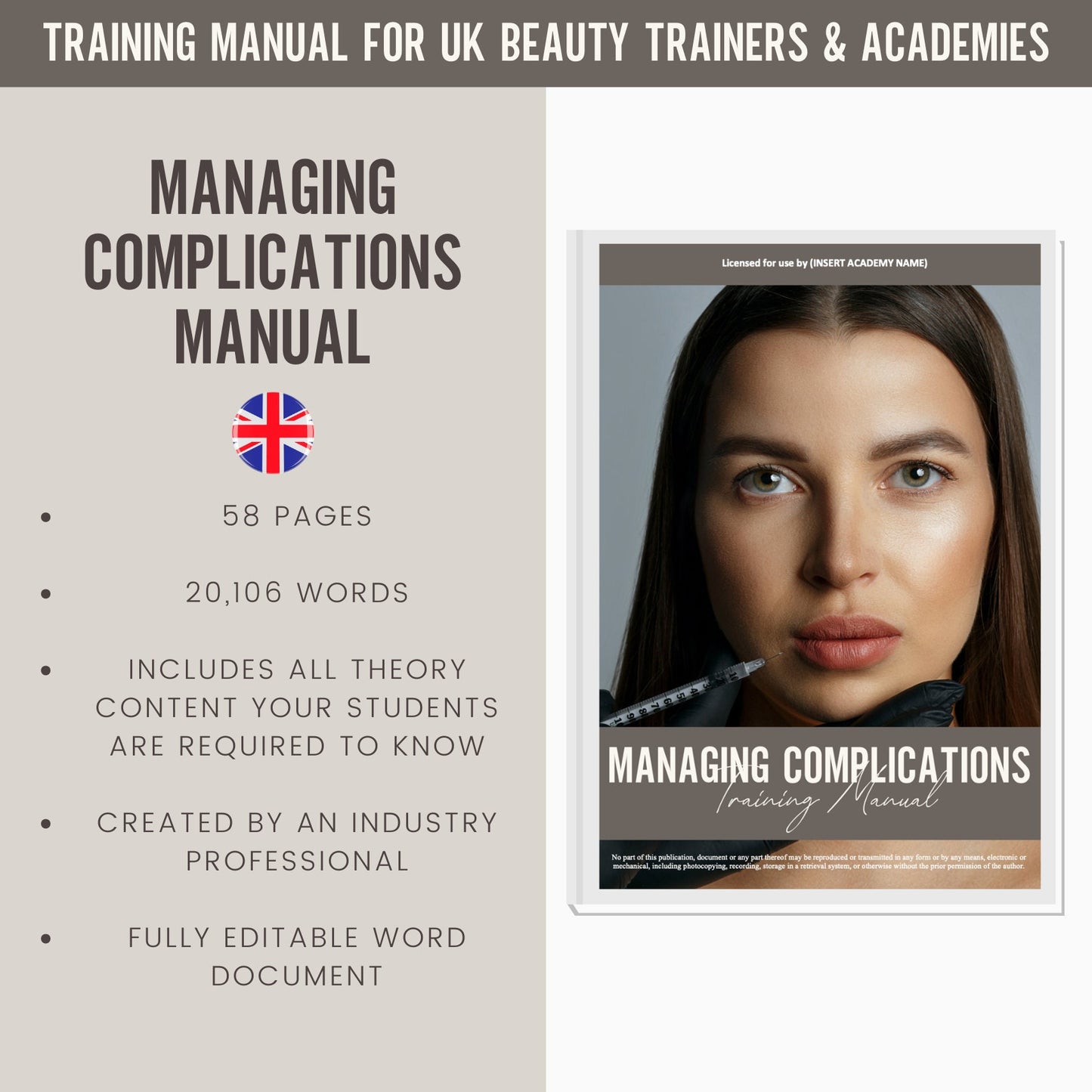 Managing Complications Editable Training Manual