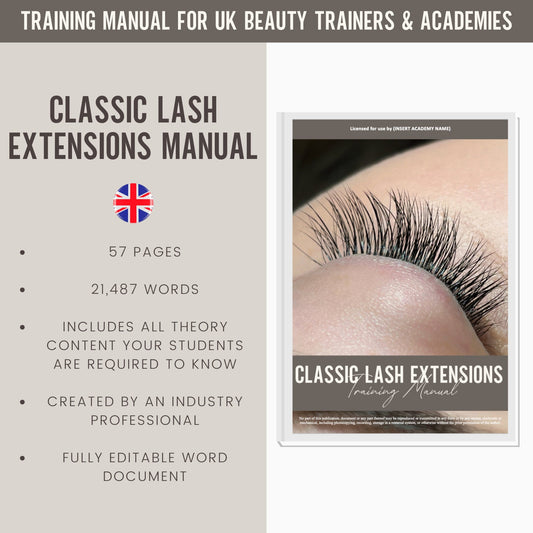 Classic Individual Lash Extensions Editable Training Manual