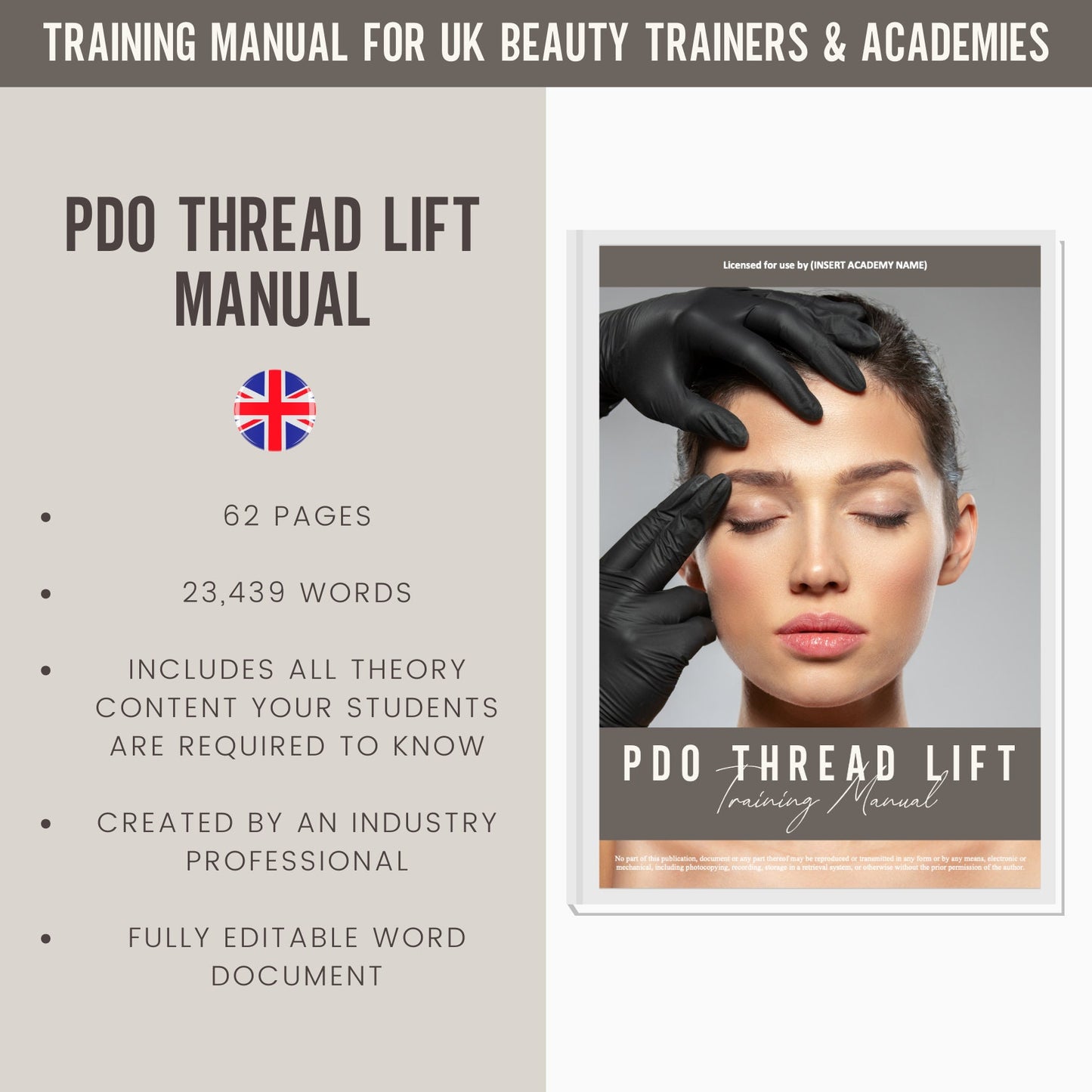 PDO Thread Lift Editable Training Manual