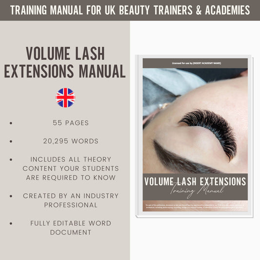 Russian Volume Lash Extensions Editable Training Manual