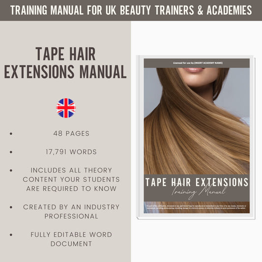 Tape Hair Extensions Editable Training Manual